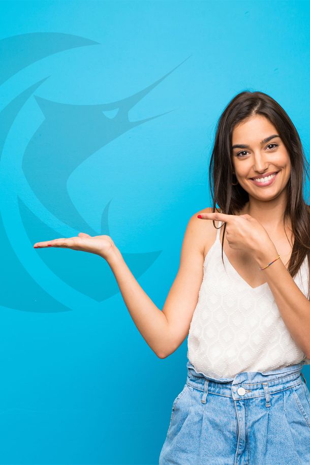 Pointing at something
